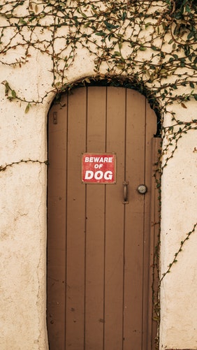 cartello attenti al cane