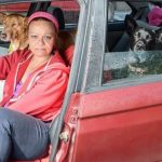 storie di cani: donna vive in macchina
